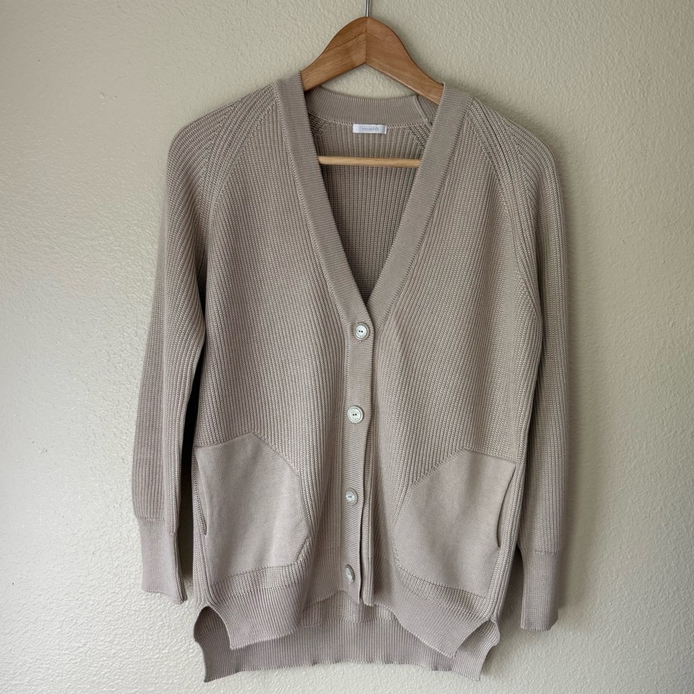 MALO Silk/Cotton Button Front Cardigan